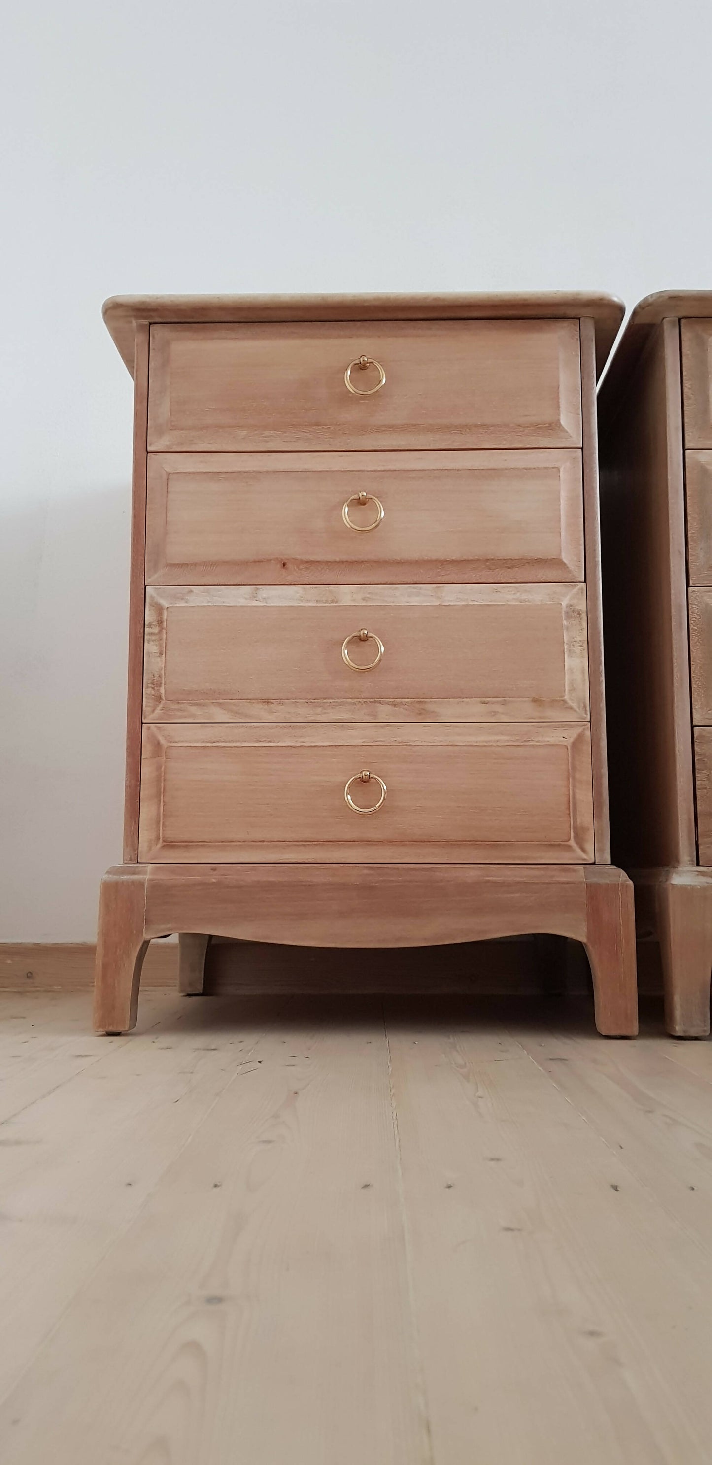 Stag Minstrel rustic, weathered style bedside table, Stag drawers natural colour