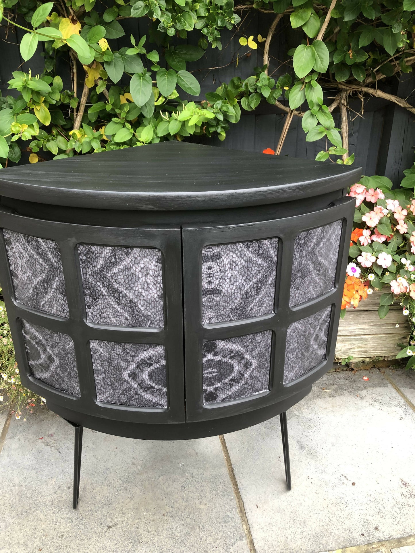 Upcycled nathan corner cabinet