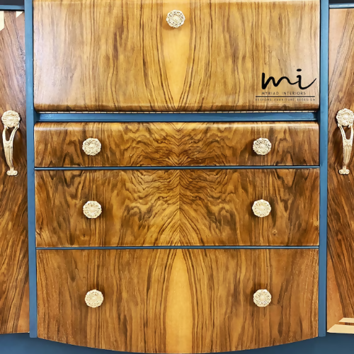 Vintage Nathan Drinks Cabinet, cocktail, Sideboard, Art Deco, Walnut - commission available