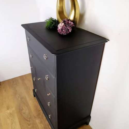 Refurbished Stag Minstrel Tallboy Chest Of Drawers, dresser