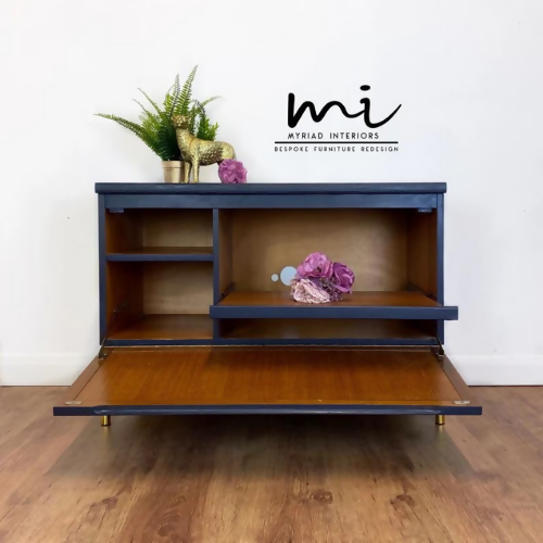 Refurbished Mid Century Nathan Media Unit, TV, console, sideboard, drinks cabinet, vintage, MCM, retro