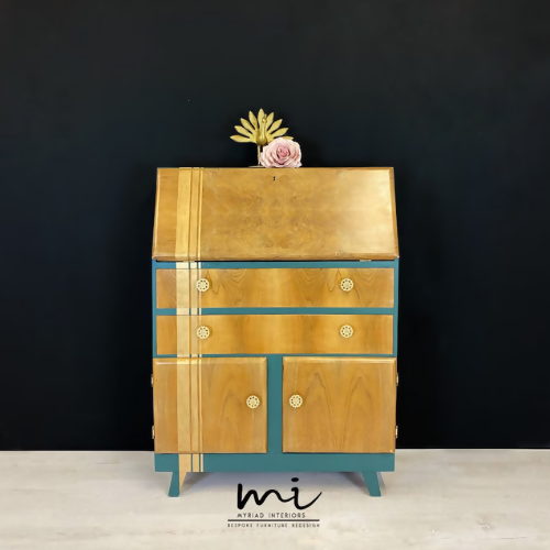 Refurbished 1950s Bureau, Drinks Cabinet - commision available
