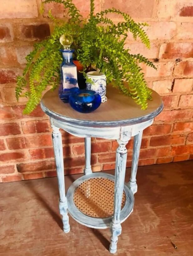 SOLD Tall Side Table - shabby chic