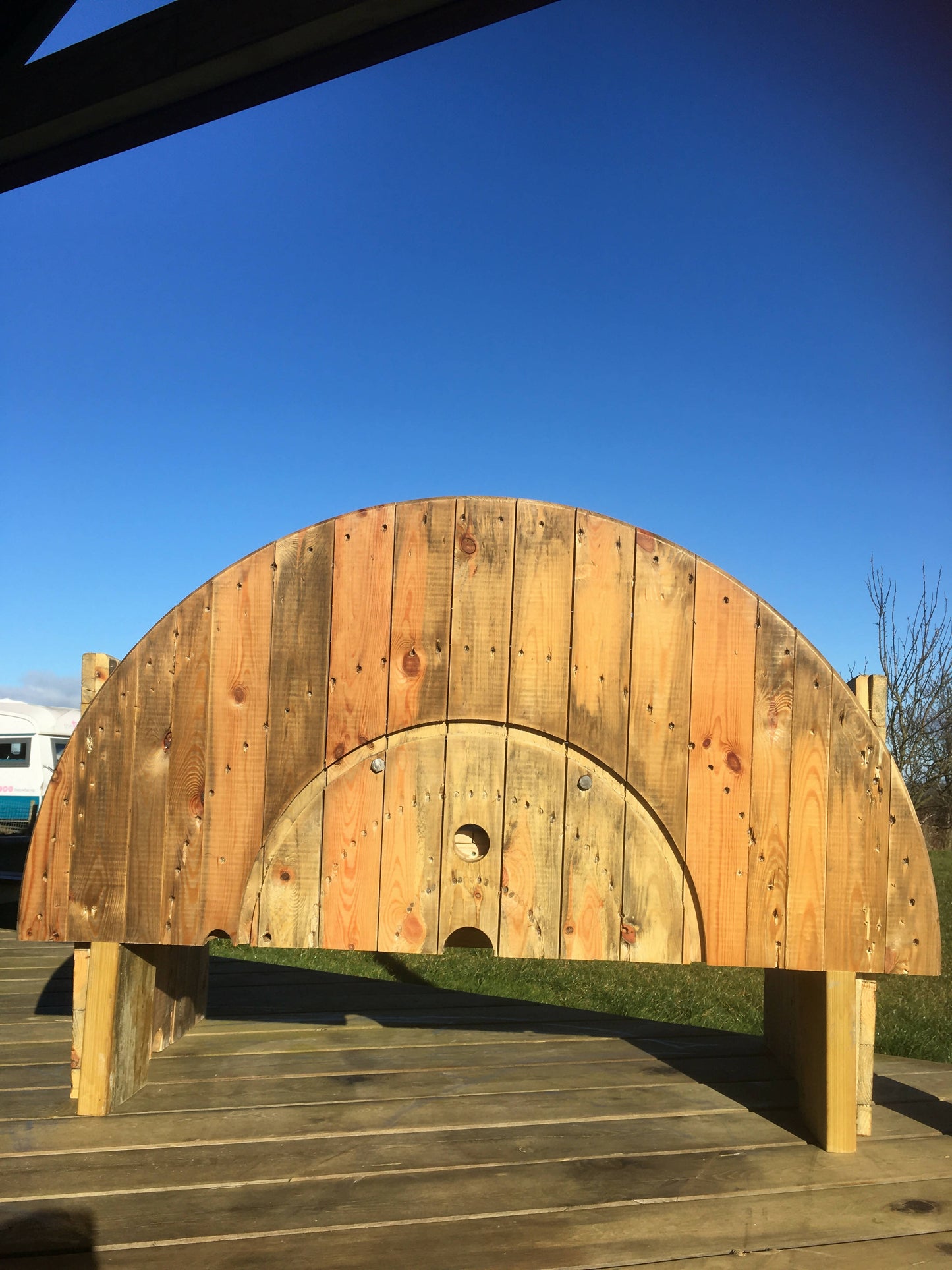 Rustic Cable Drum Seat