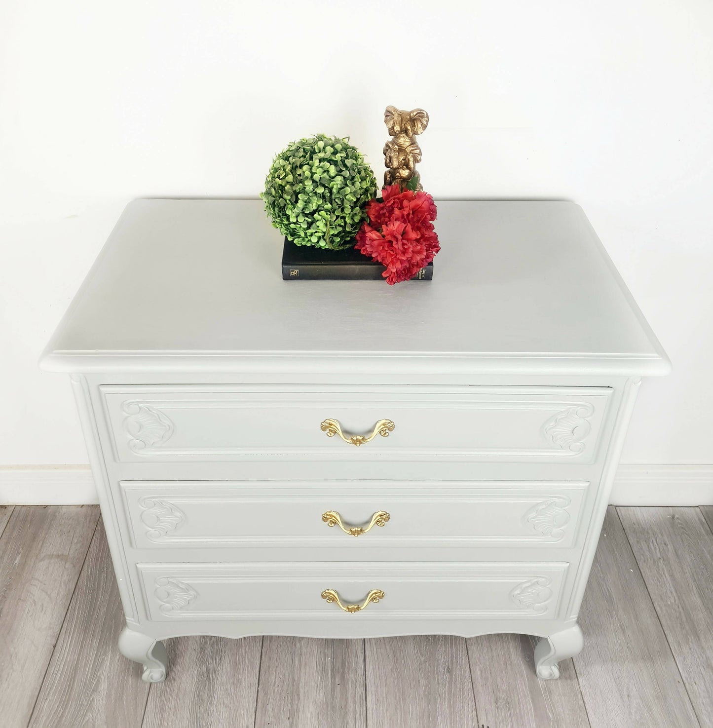 Grey French Vintage 3 Drawer Chest of Drawers