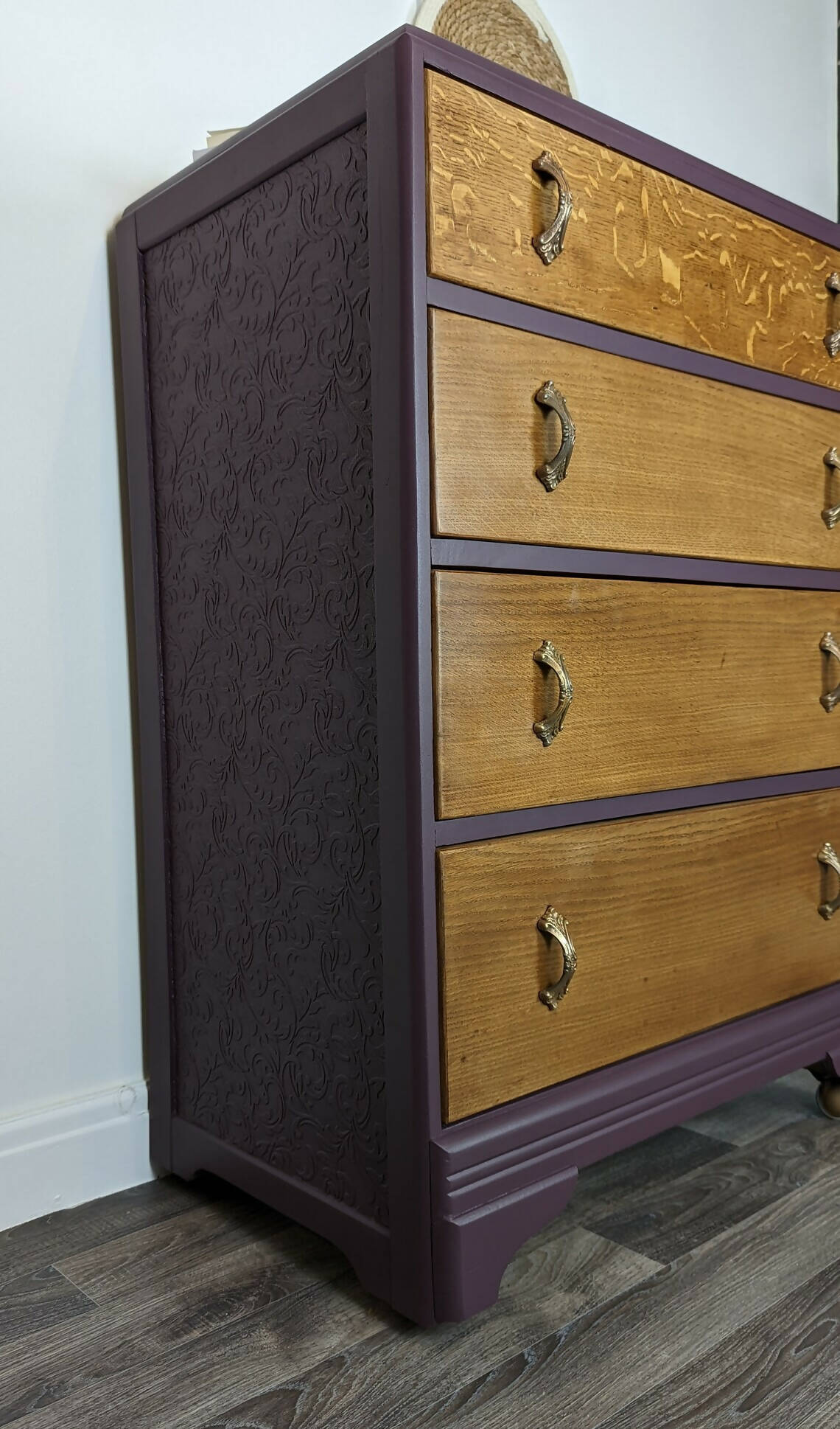 Hand painted vintage drawers.