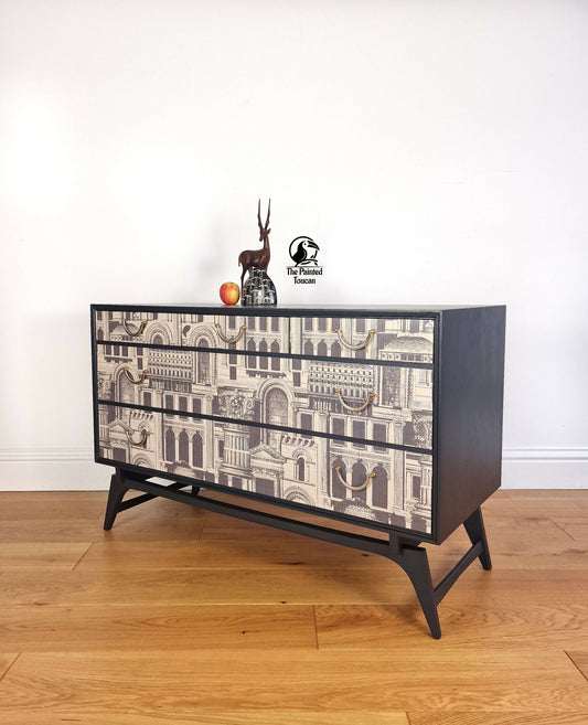 Mid-century Meredew Tola Chest of Drawers Black