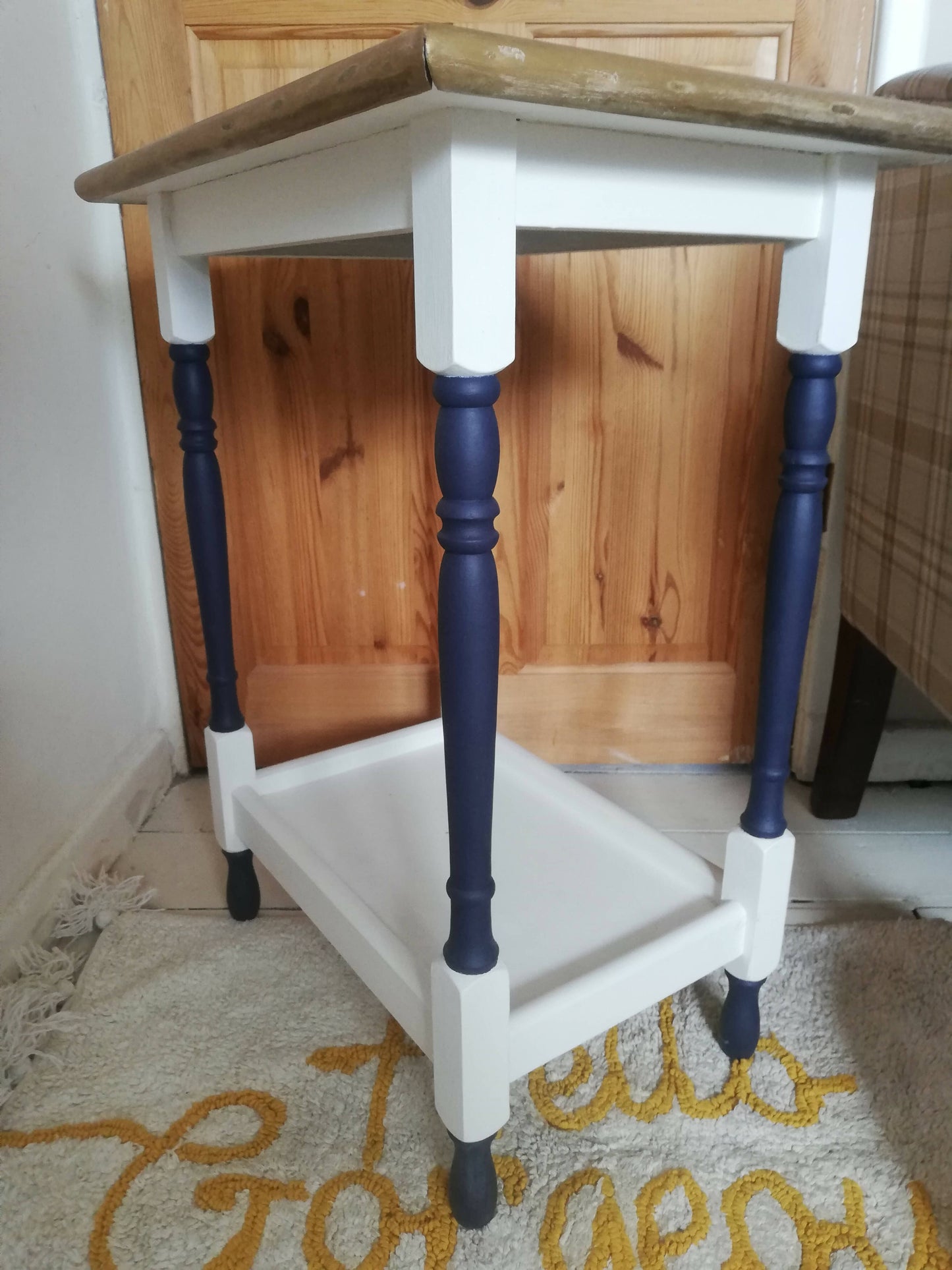 Solid Wood Side Table Plant Stand