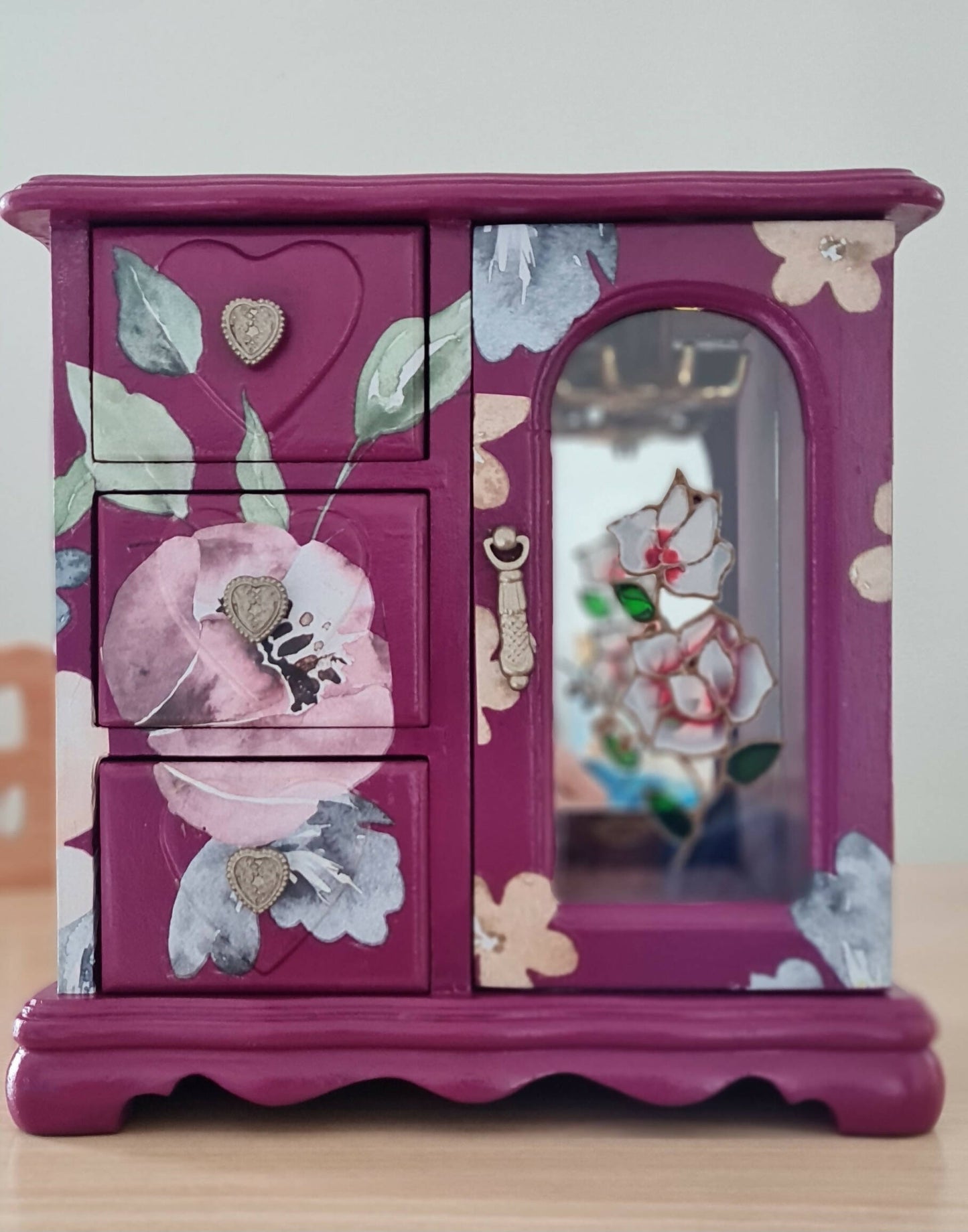 Floral Handpainted Jewellery Box