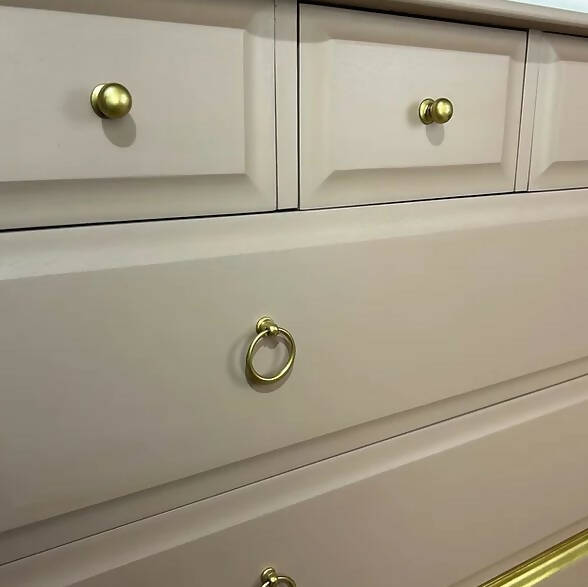 Pink and Gold Stag 4 over 2 Chest of Drawers