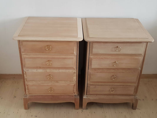 Stag Minstrel rustic, weathered style bedside table, Stag drawers natural colour