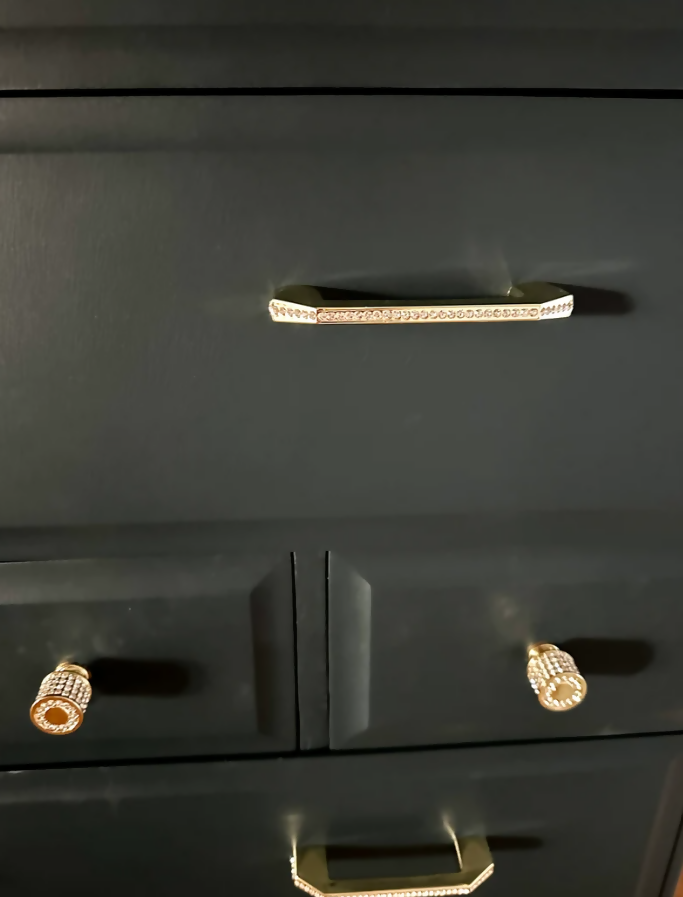 Navy Blue Stag Vintage Tallboy Chest of Drawers