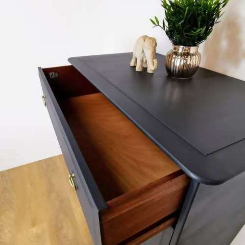 Refurbished Stag Minstrel Tallboy Chest Of Drawers, dresser