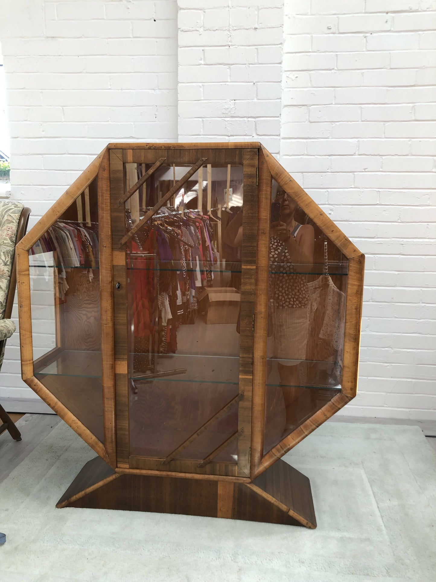 Art deco display drinks cabinet in original condition