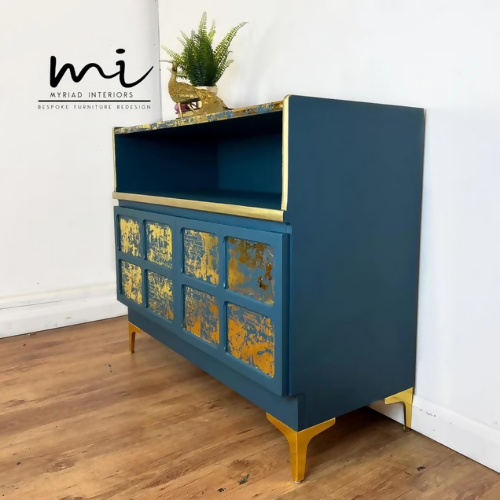 Refurbished Nathan mid century sideboard, drinks cabinet, media centre, tv stand console table, retro, teak teal - commission available