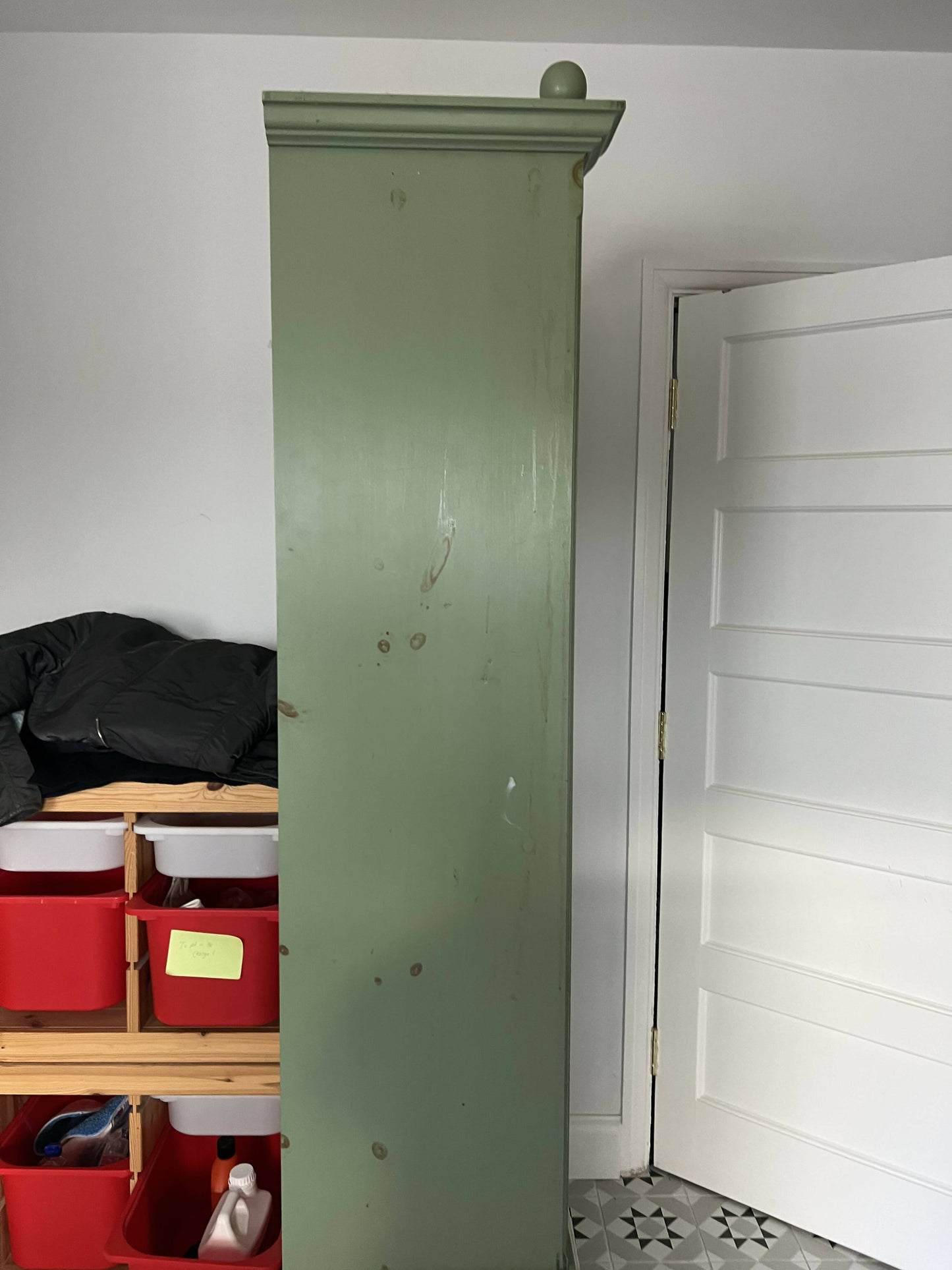 Beautiful Painted Pine Storage Cupboard