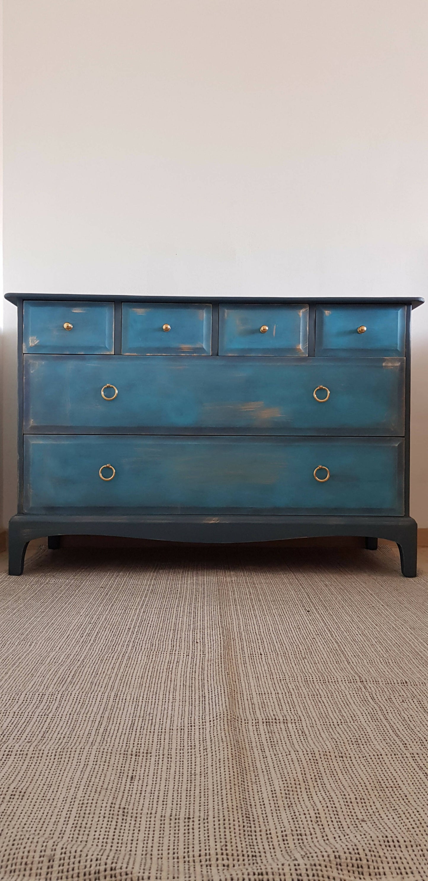Large Vintage Stag Chest of Drawers