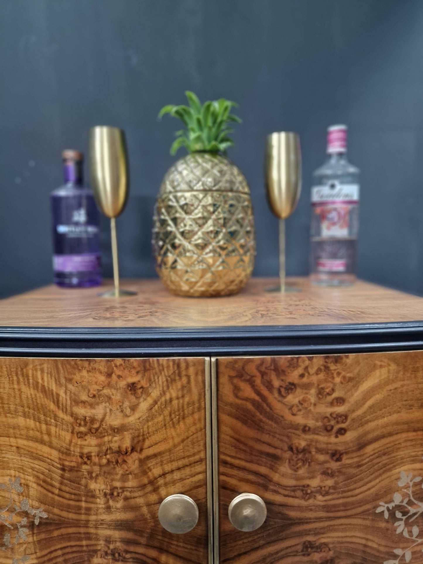 Art Deco Walnut Wine Cabinet