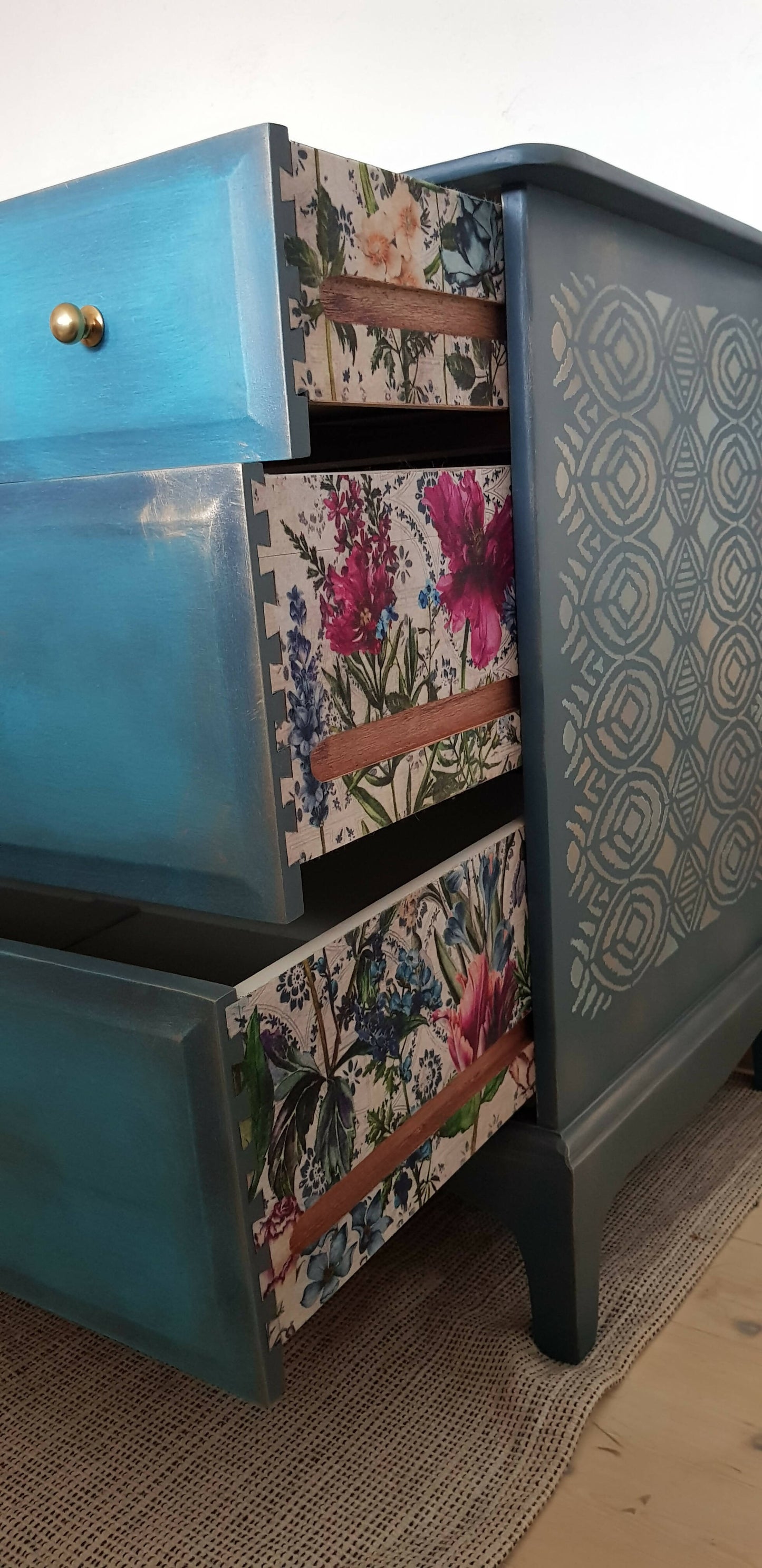 Large Vintage Stag Chest of Drawers