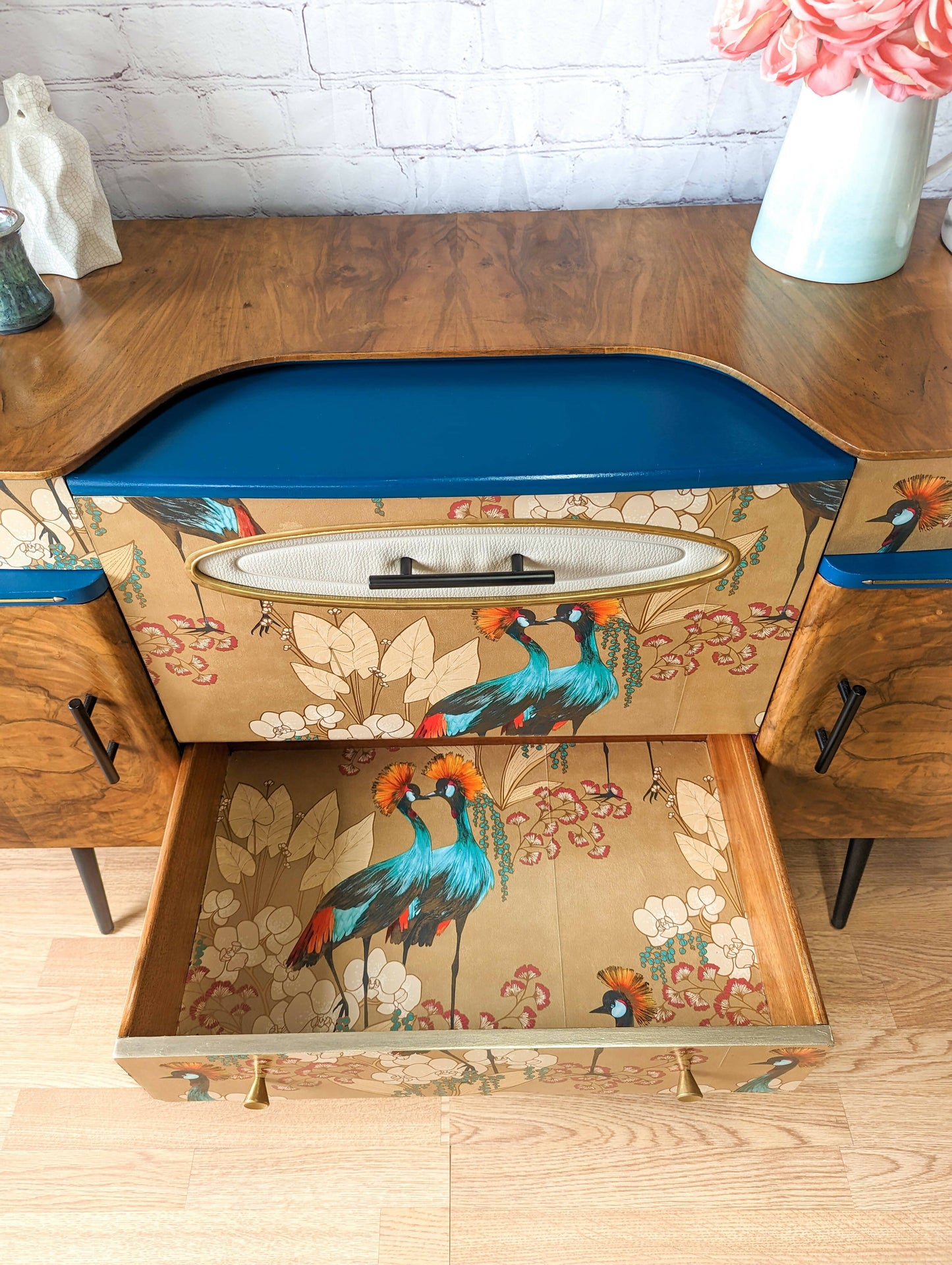 Mid-Century Beautility Drinks Cabinet, Vintage Walnut Cocktail Bar, Art Deco, Statement MADE TO ORDER
