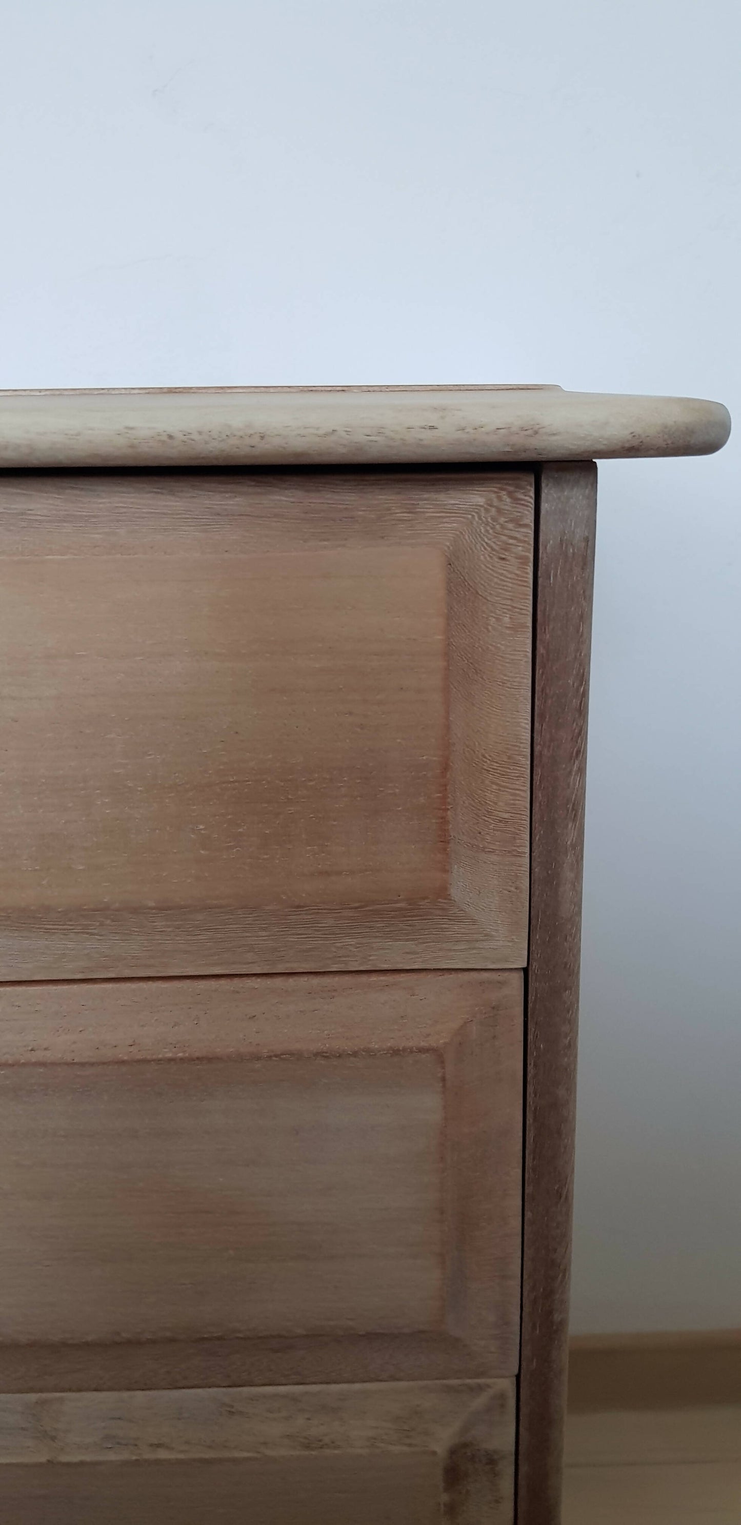 Stag Minstrel rustic, weathered style bedside table, Stag drawers natural colour