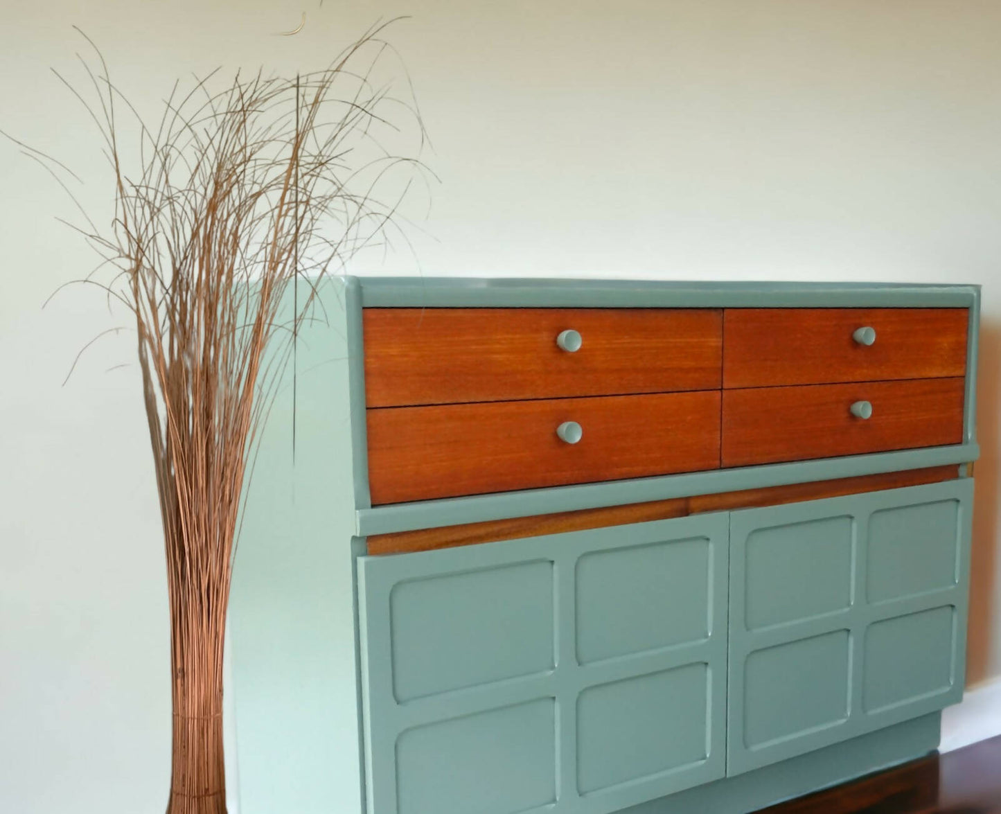 Nathan Squares Green Drinks Cabinet / Sideboard