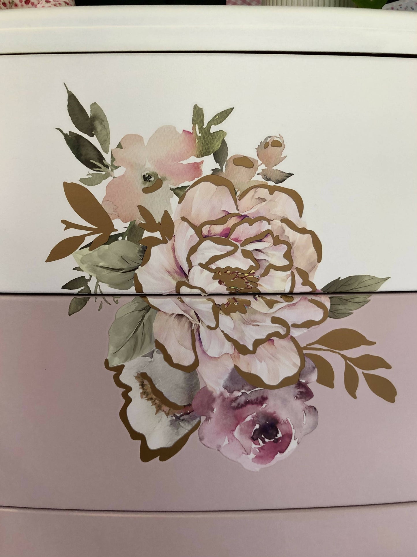MADE TO ORDER: Baby Pink and White girl's bedroom chest of drawers