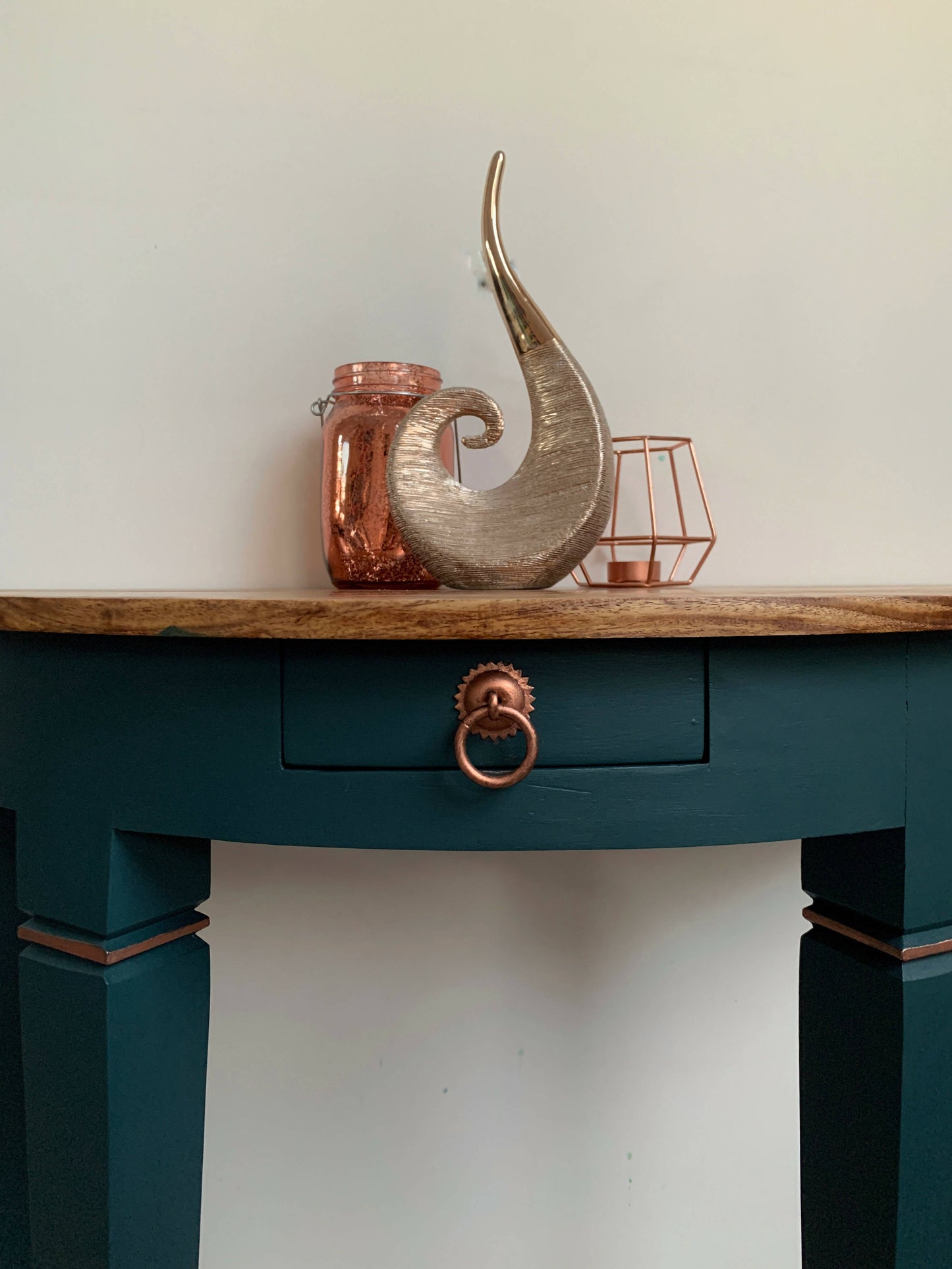 Green Demi Lune Console Table