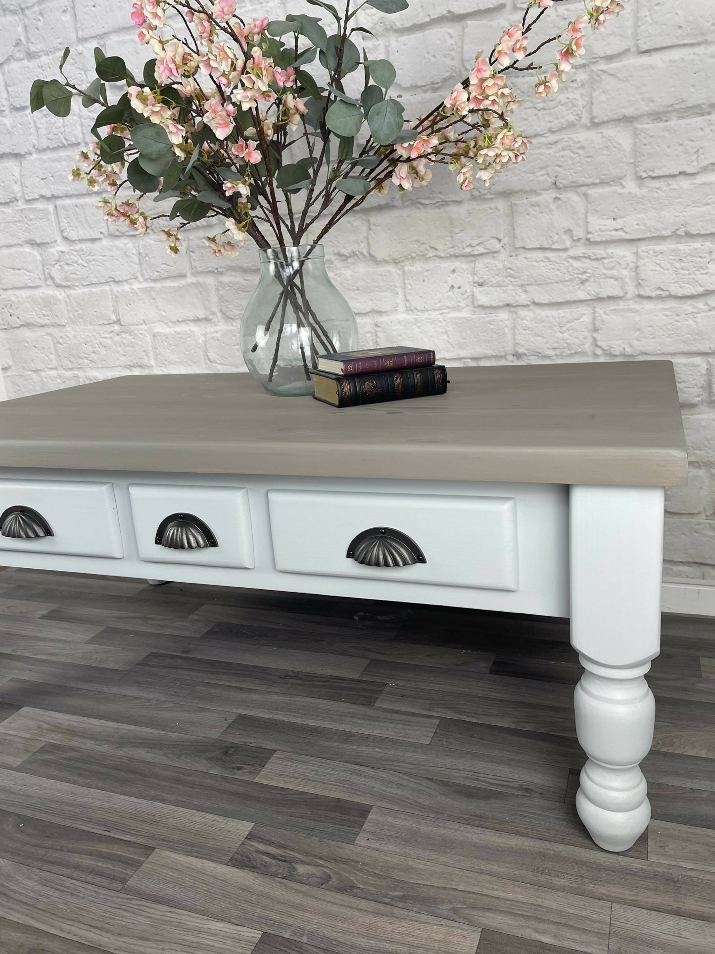 Farmhouse Style Coffee Table with drawers