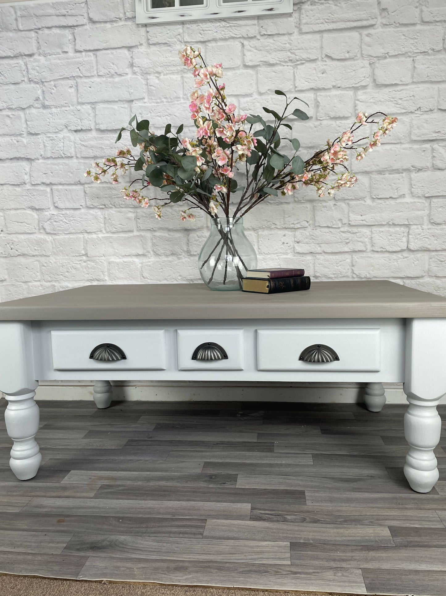 Farmhouse Style Coffee Table with drawers
