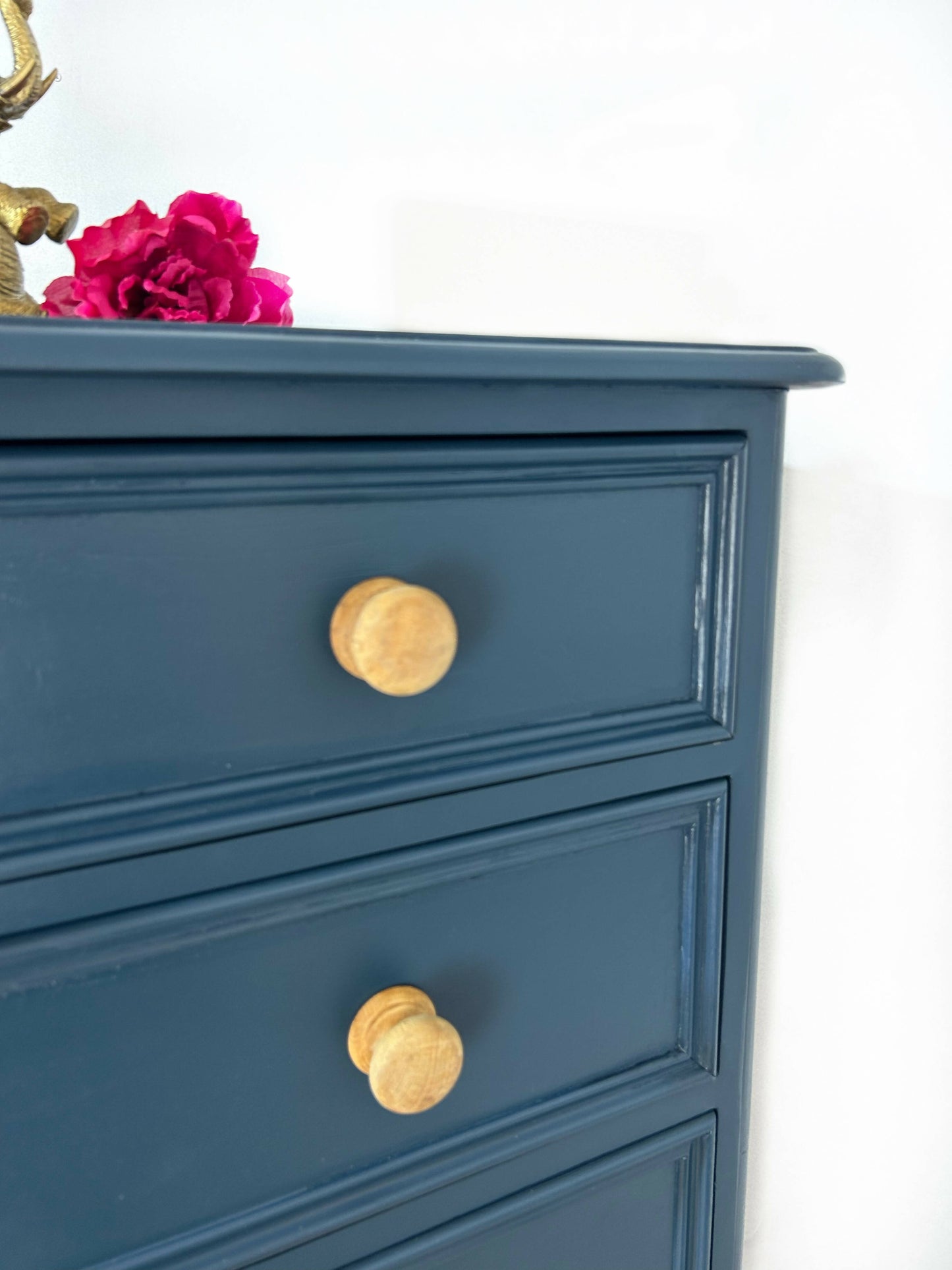 Blue Rustic Pine Chest of Drawers