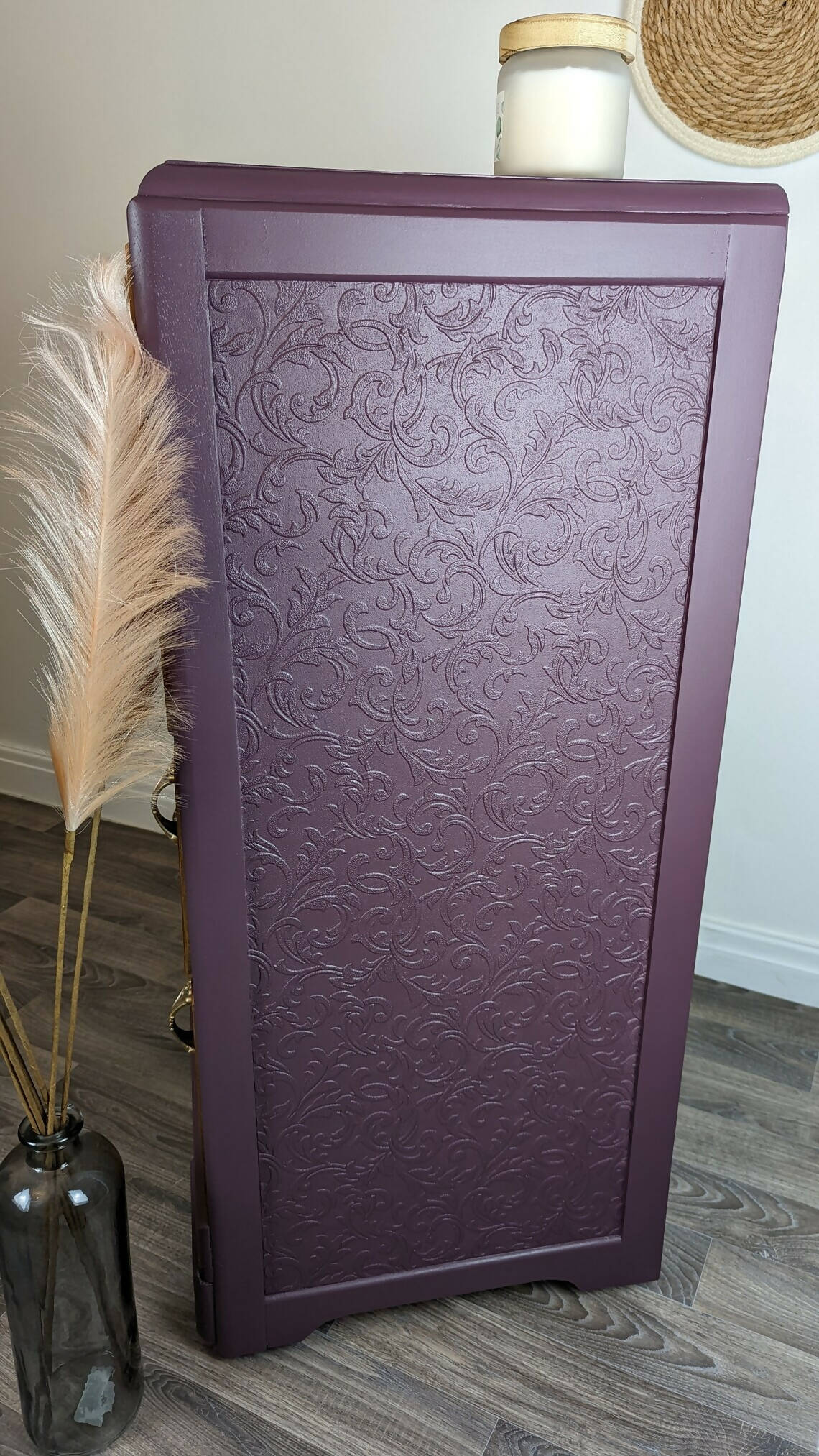 Hand painted vintage drawers.