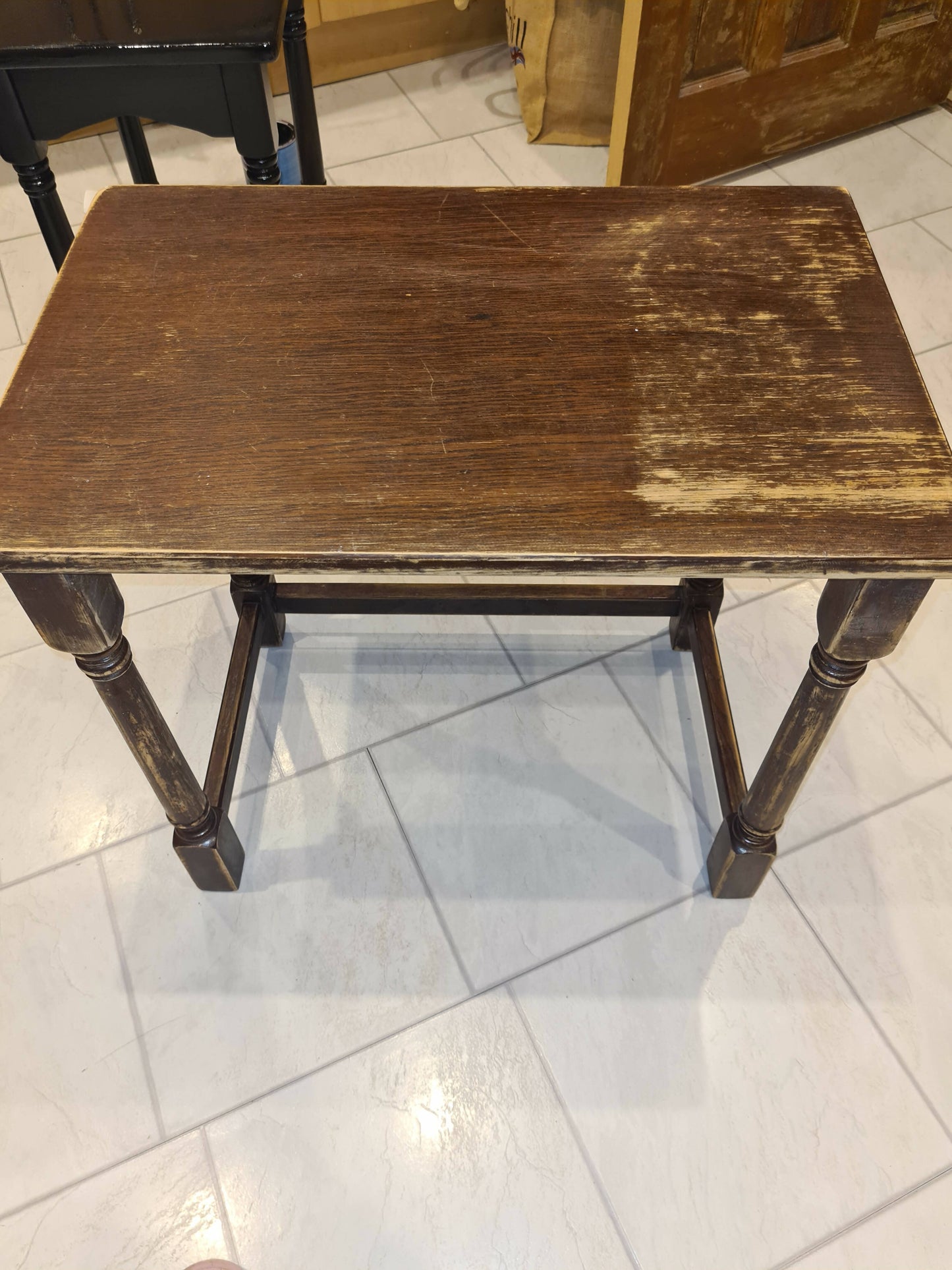 Ornate nest of 2 tables