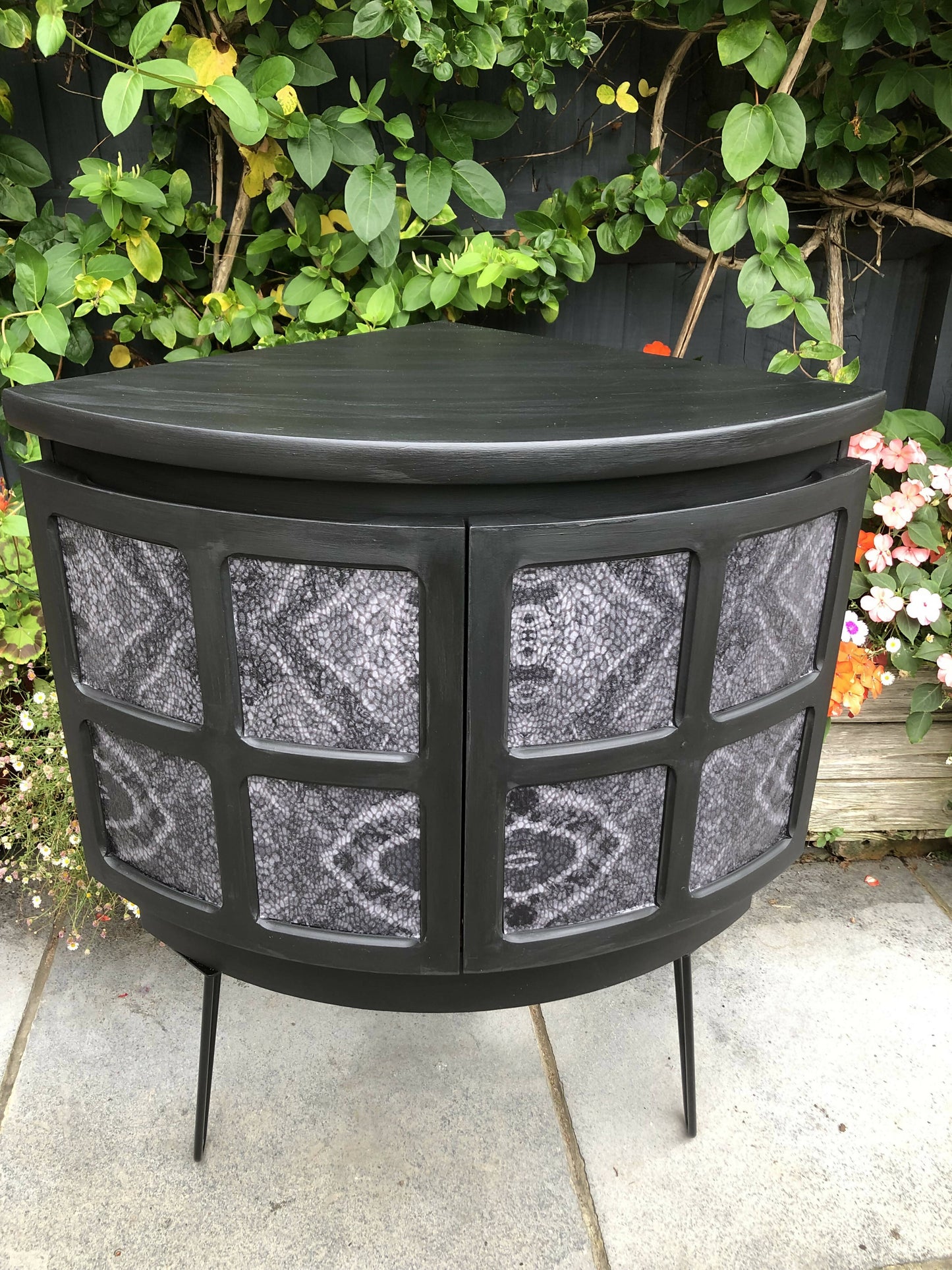 Upcycled nathan corner cabinet