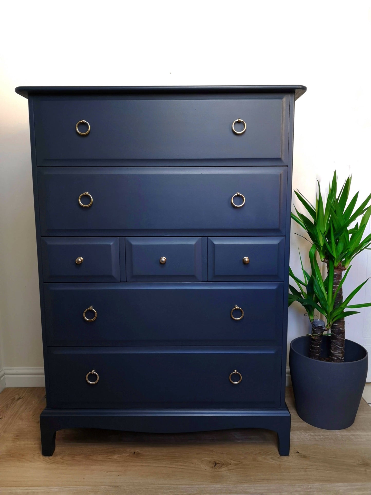Midnight Blue with Stag brass handles.