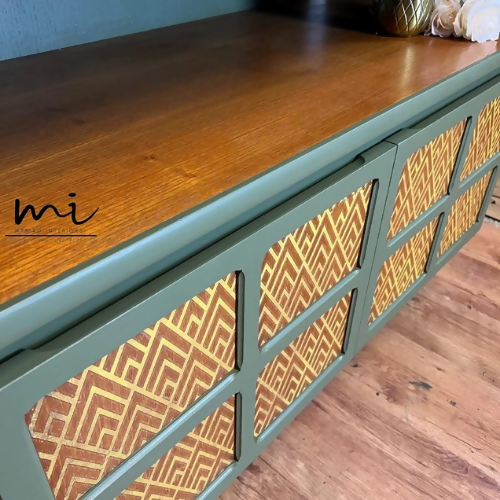 Made to Order Nathan Sideboard, media unit, tv stand, drinks cabinet, console, olive green, cupboard, retro, mid century modern