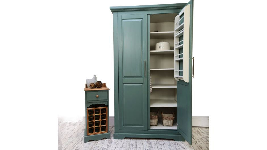 Vintage Larder Cupboard, Green