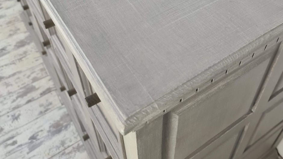 Grey Sideboard, Multi Drawer Cabinet With Nine Drawers