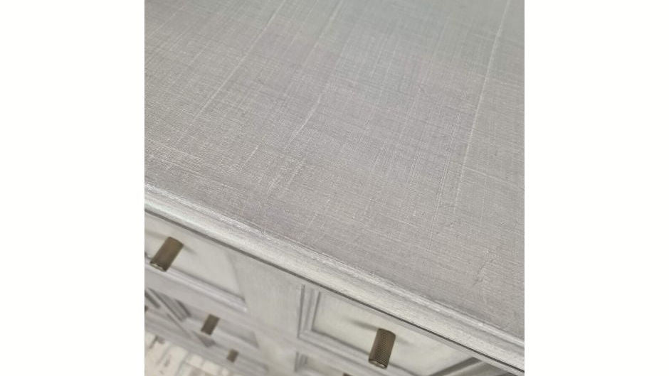 Grey Sideboard, Multi Drawer Cabinet With Nine Drawers
