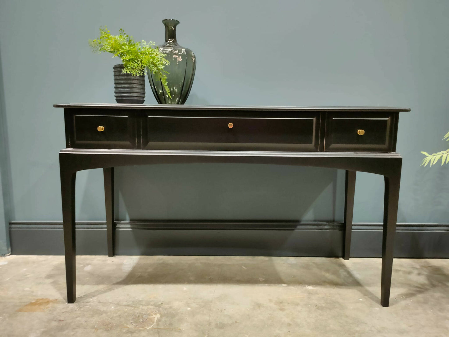 Vintage Black Stag Console Table