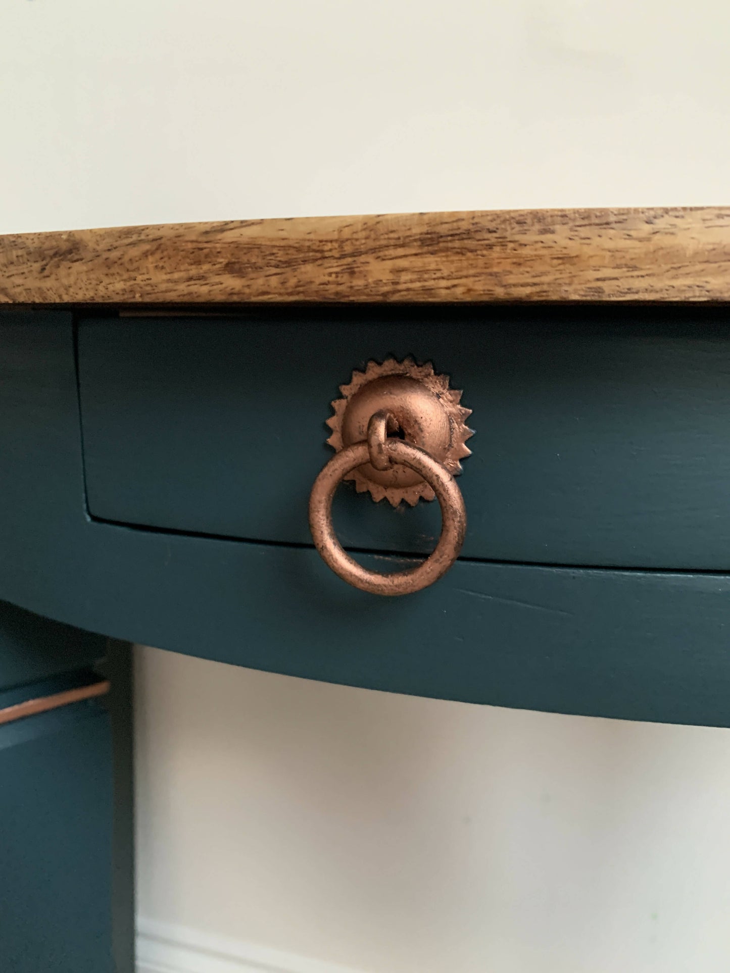Green Demi Lune Console Table