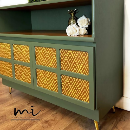 Made to Order Nathan Sideboard, media unit, tv stand, drinks cabinet, console, olive green, cupboard, retro, mid century modern