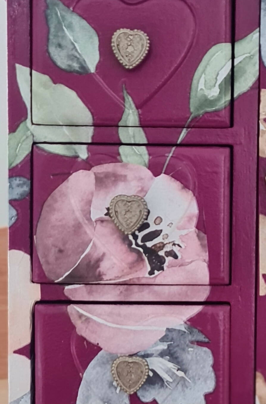 Floral Handpainted Jewellery Box