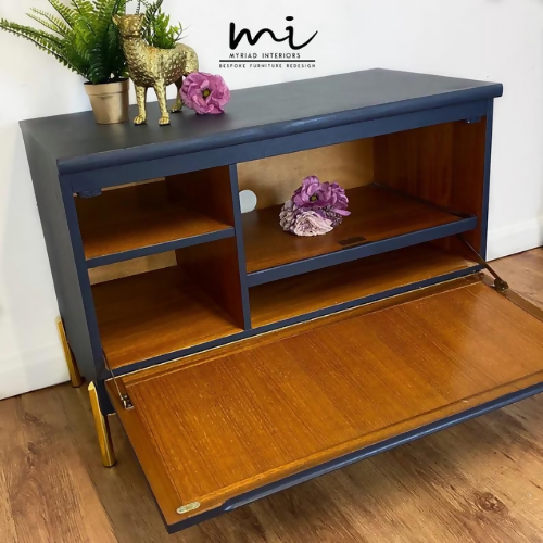 Refurbished Mid Century Nathan Media Unit, TV, console, sideboard, drinks cabinet, vintage, MCM, retro