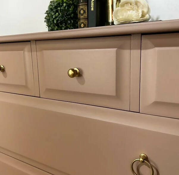 Pink and Gold Stag 4 over 2 Chest of Drawers