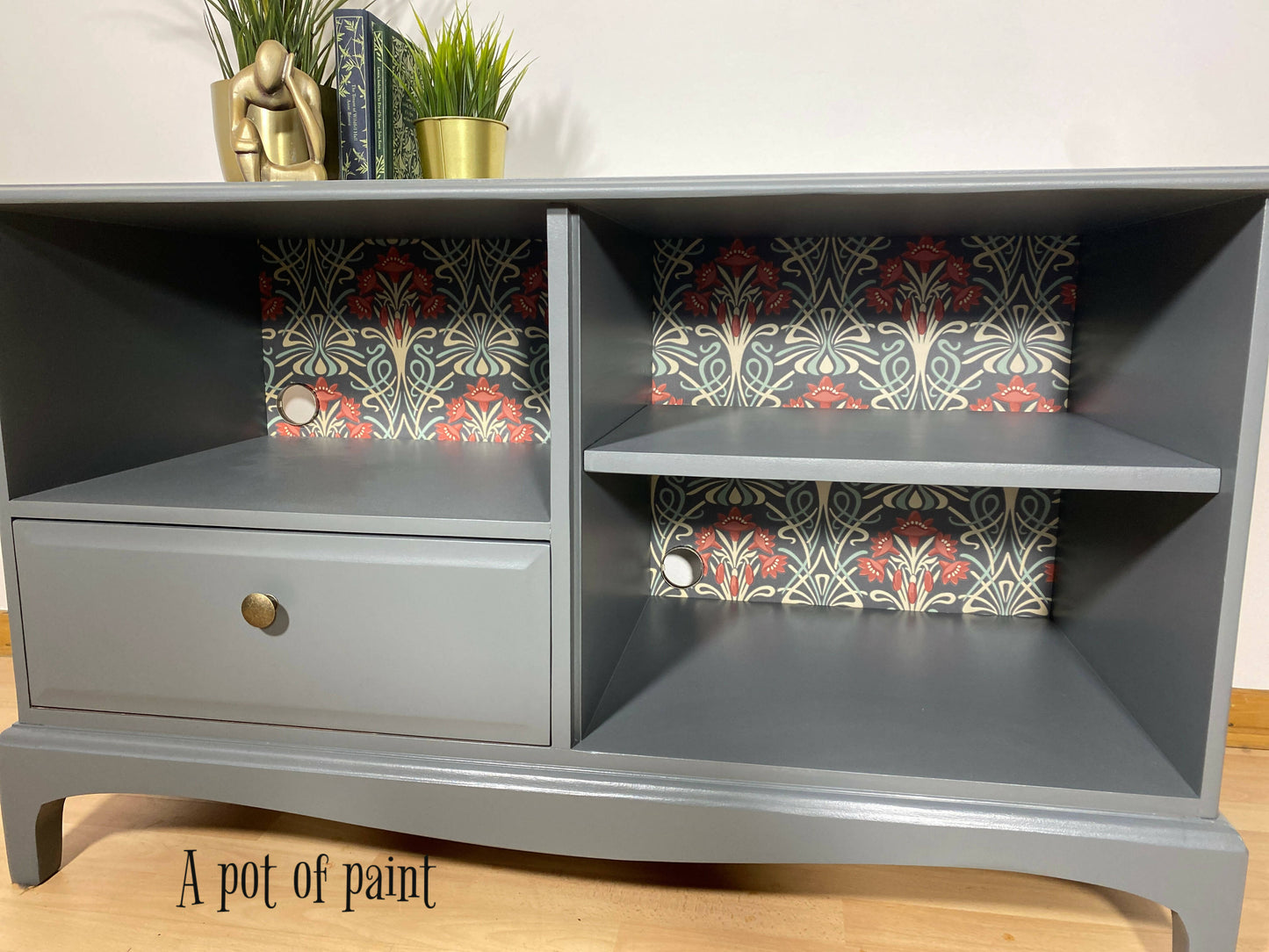 ******+SOLD********Stag vintage dark grey TV Stand / Cabinet