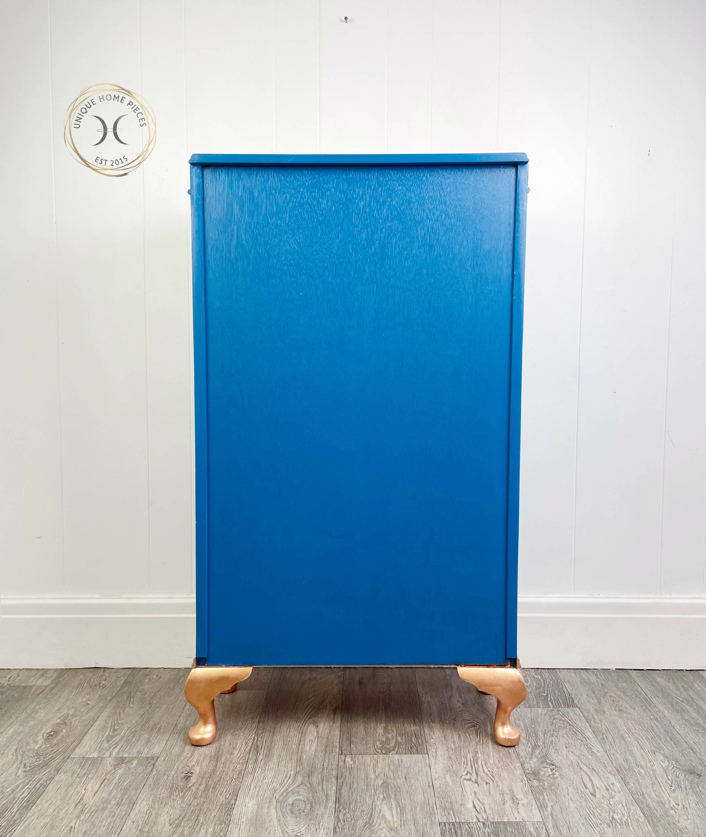 Blue Drinks Cabinet, Glass Fronted Display case
