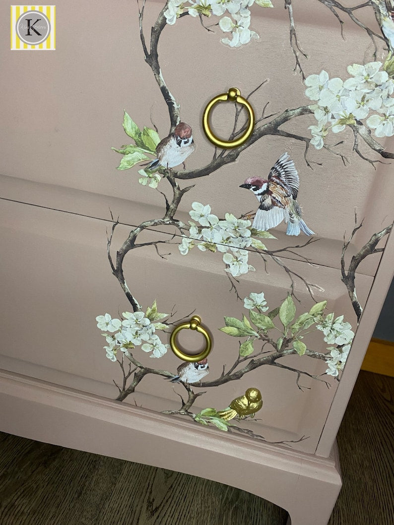 Pink Stag 5 Drawer Chest of drawers