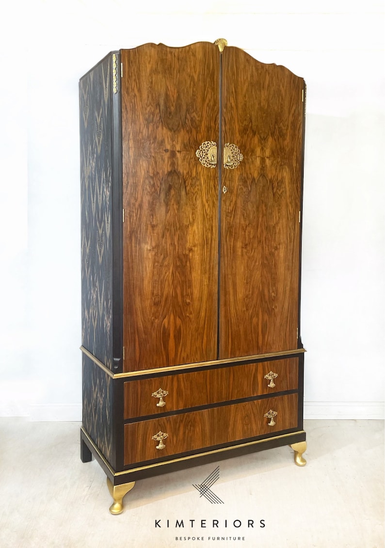 Art Deco Style Double Wardrobe - made to order