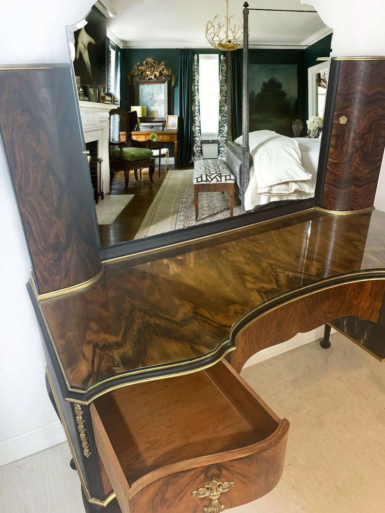 Art Deco Style Bedroom Set, Dressing Table and Wardrobe